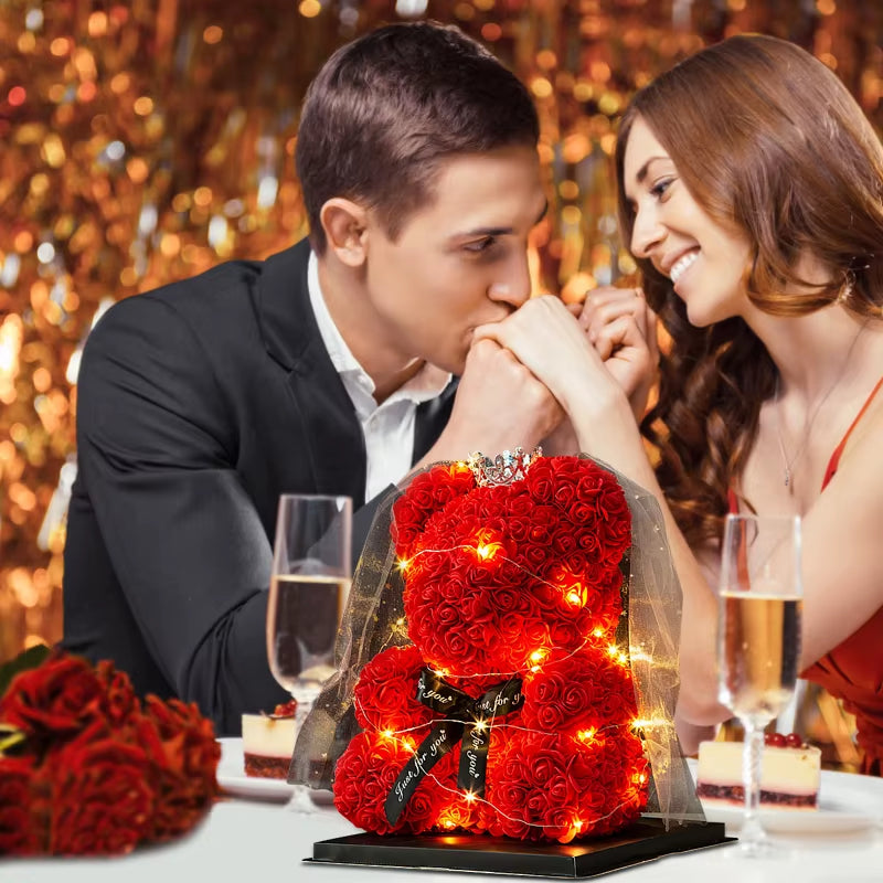 "Valentinstag  Geschenk Rose Bear Led