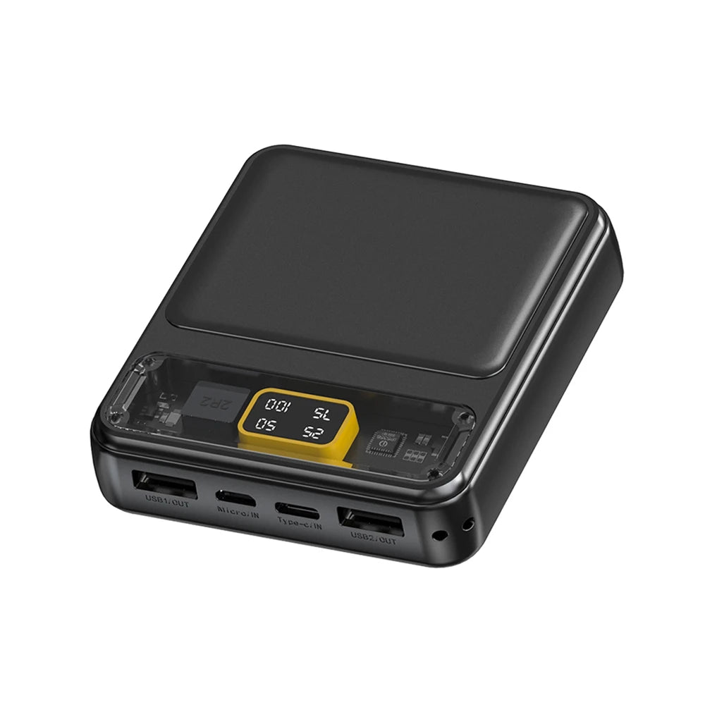 DIY Powerbank-Gehäuse für 3x 18650 Batterien – Dual USB, Transparent Design